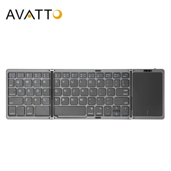 AVATTO 3 Канала подключения Tri Портативная Мини складная беспроводная клавиатура Bluetooth 5.1 для Windows Android IOS Планшет ipad Телефон